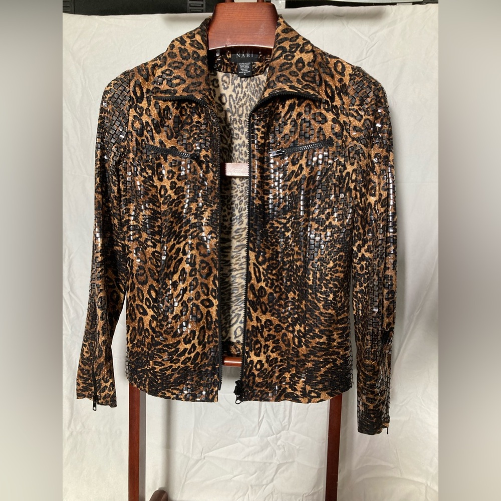 Nabi Women’s Animal Print Jacket Medium